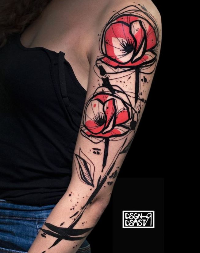 tatouage Coquelicots 