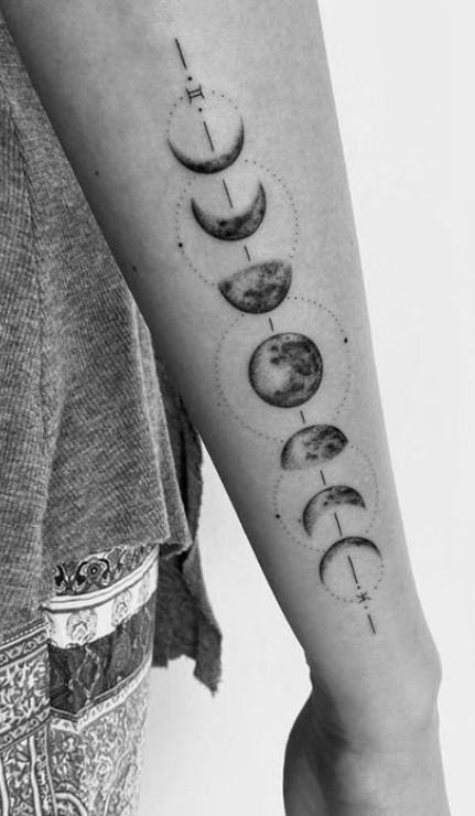 Tatouage Phase De La Lune