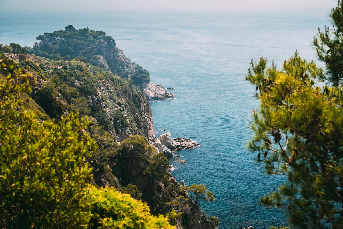 Tossa De Mar, Girona, Spain. Balearic Sea. Spring Spanish Nature With Summer Rocky Landscape And Seascape