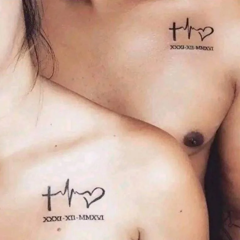 22 Tatouage Ligne Du Coeur A Chiffres A Faire En Couple Pinterest.jpg