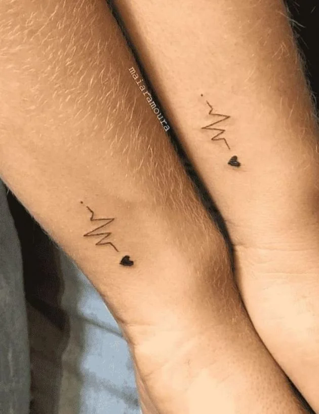 37 Tatouage Couple Ligne Discrete Du Coeur Noir Pinterest.jpg