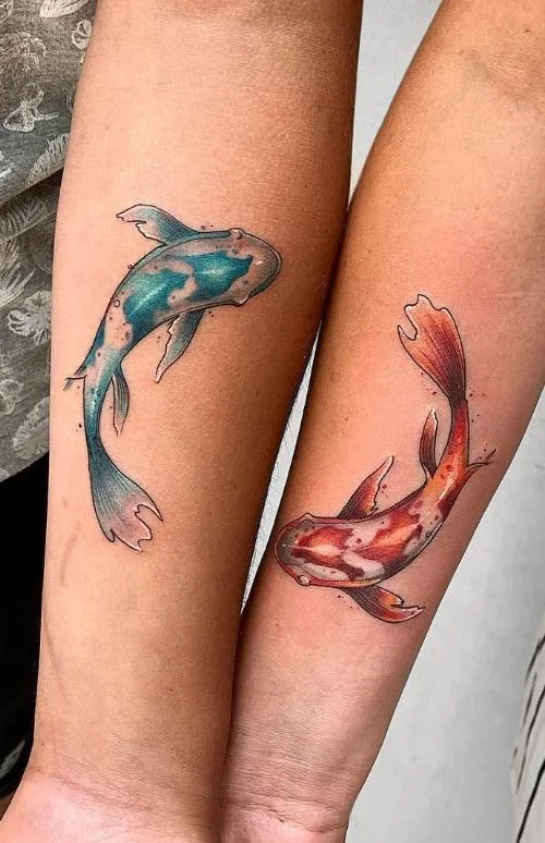 7 Tatouage Couple Poissons En Couleur Pinterest.jpg