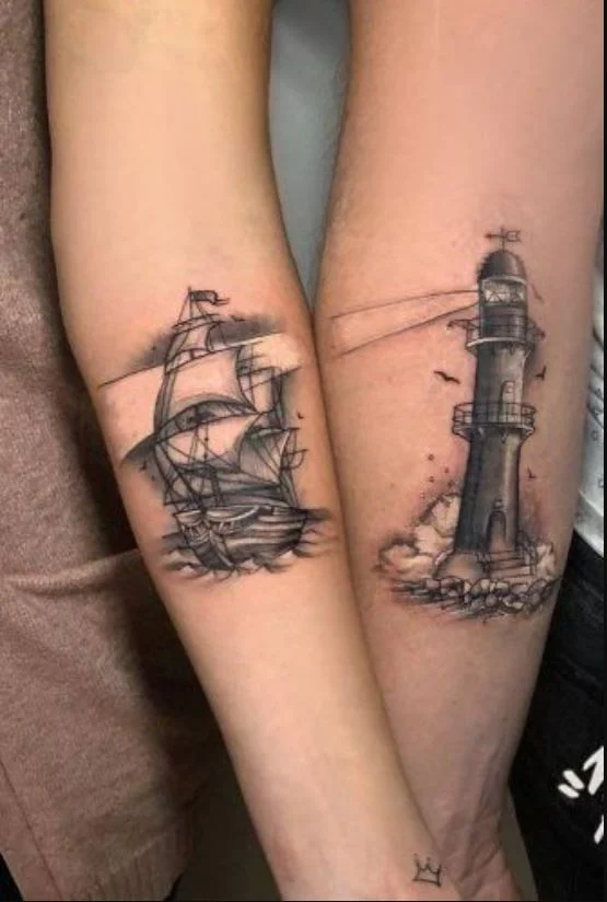 76 Tatouage Couple Bateau Et Phare Pinterest.jpg