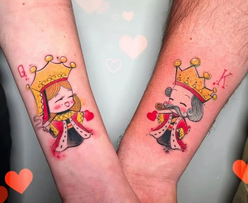 99 Tatouage En Commun Couple Royal Instagram Tinytatts.jpg