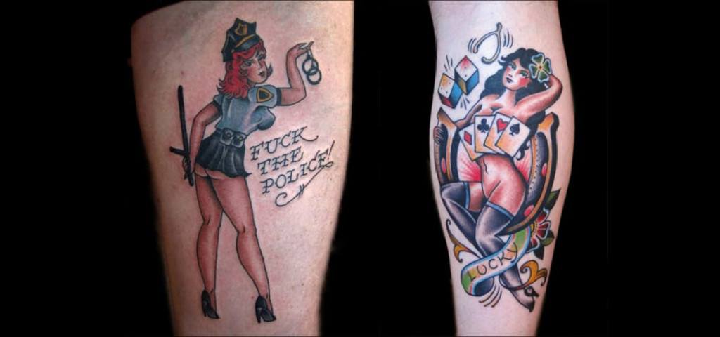 Artiste Inconnu Deux Pin Up Tatouee Sur Le Bras 1024x480