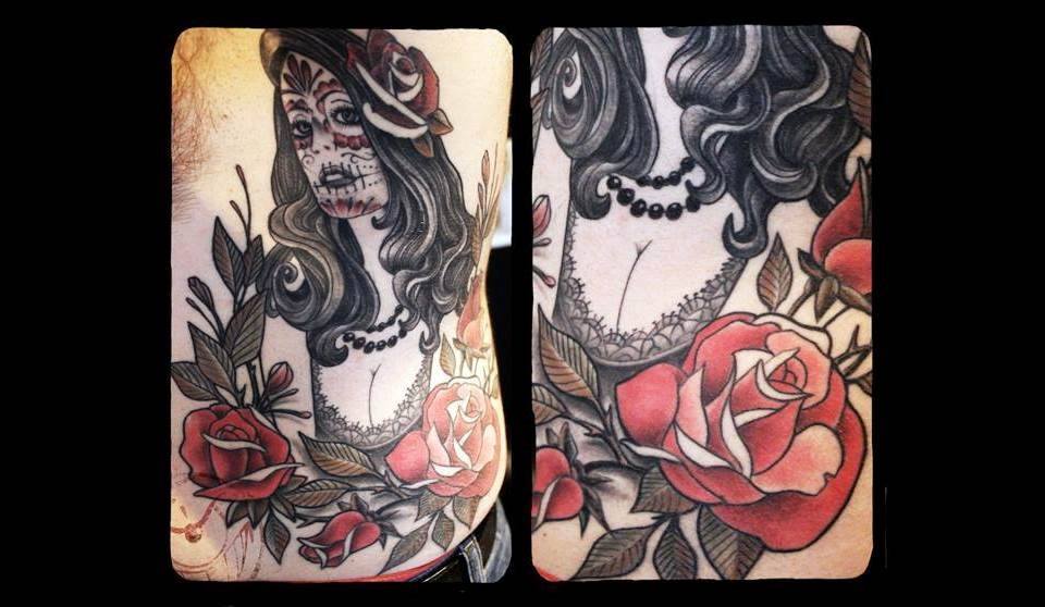 Par Reynald Asphalt Jungle Tatouage Pin Up Dos
